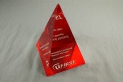 4PL Cast Lucite Pyramid Award