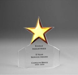 Acrylic Star Flair Award