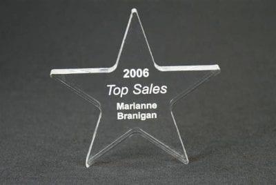 MPSTAR4 Acrylic Star Paperweight Award